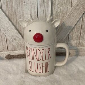 Rae Dunn Reindeer Slushie Mug with Red Nose